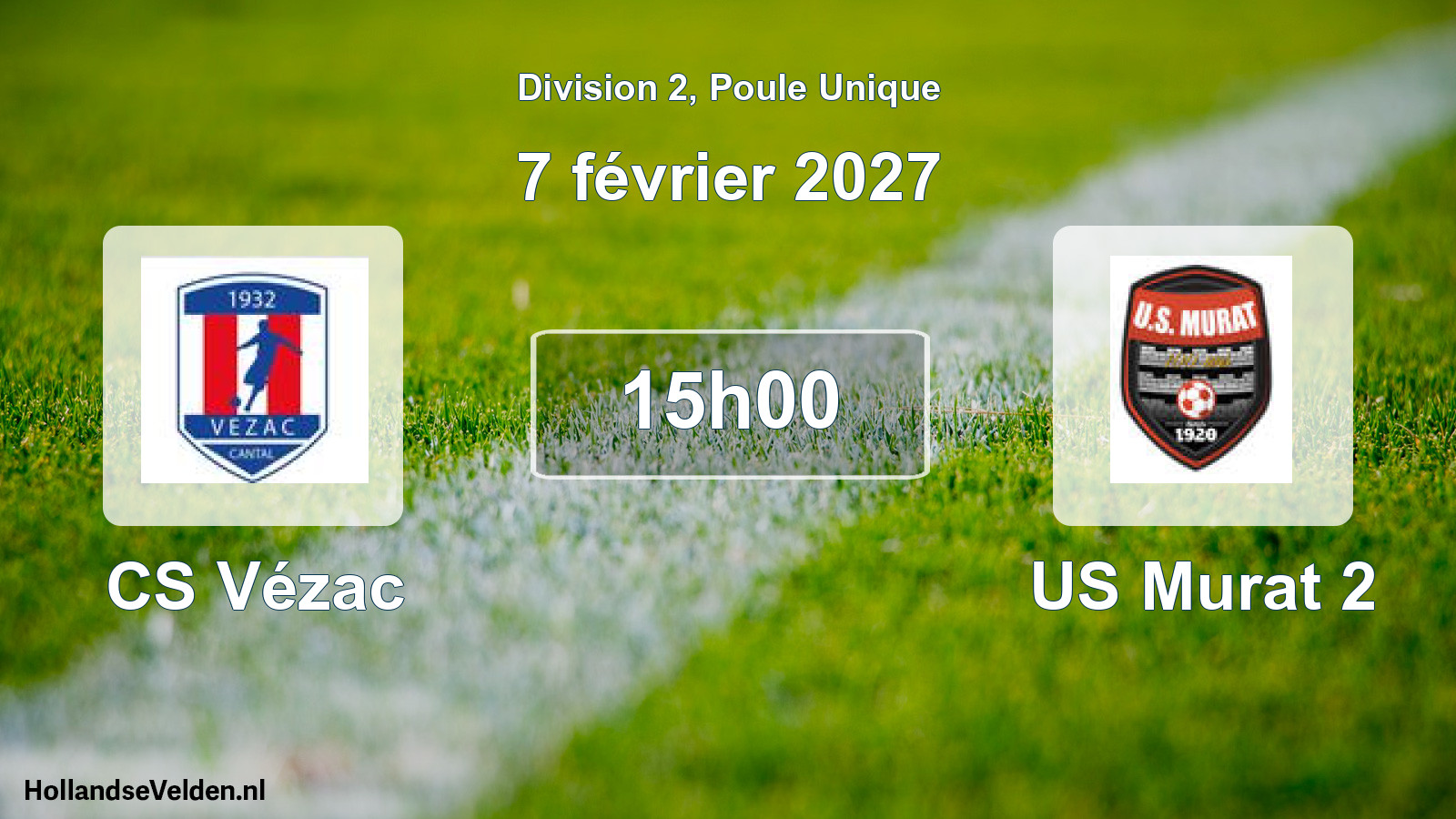 Match programmé: CS Vézac - US Murat 2 (7 février 2027)
