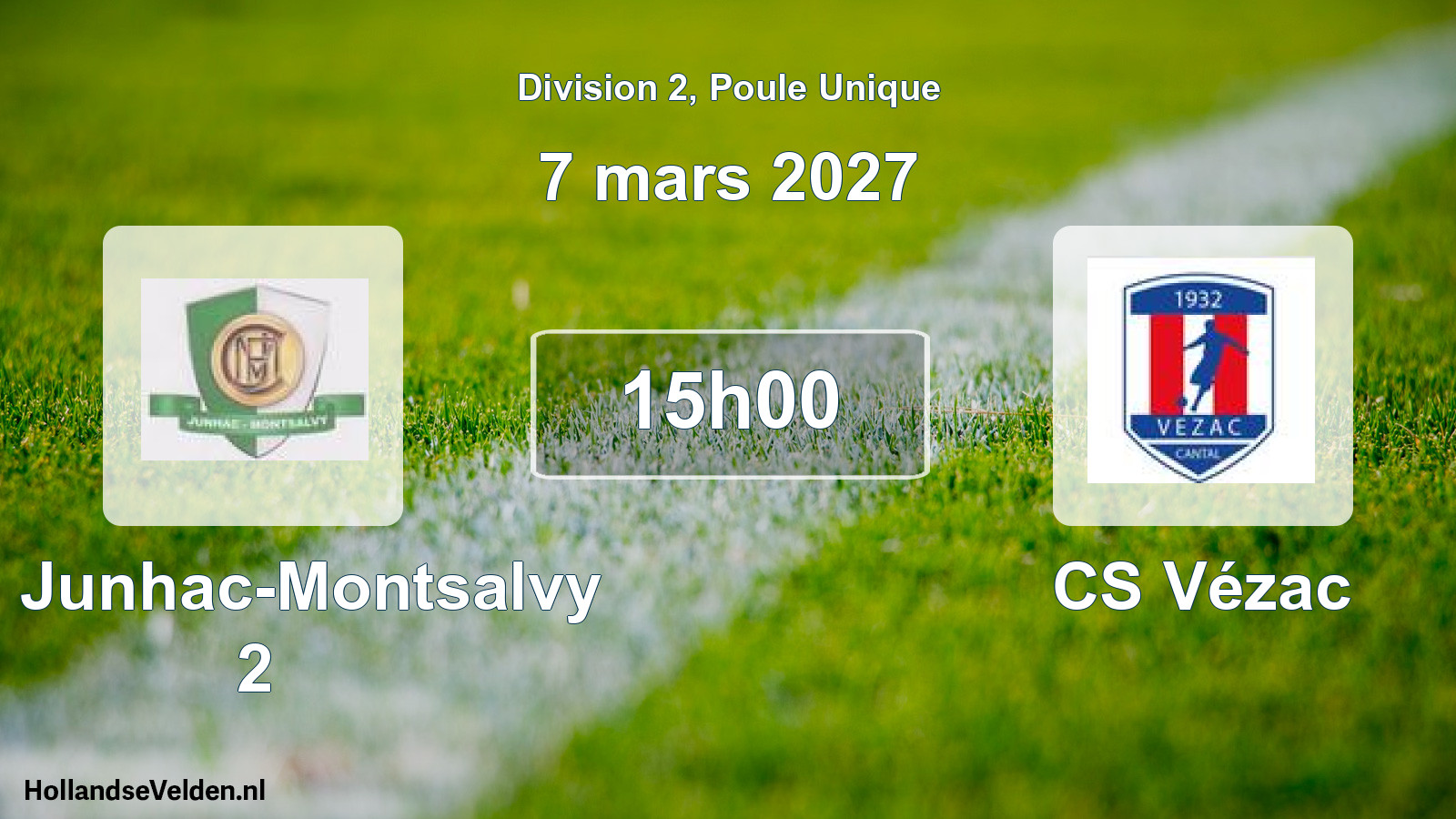 Match programmé: FC Junhac-Montsalvy 2 - CS Vézac (7 mars 2027)