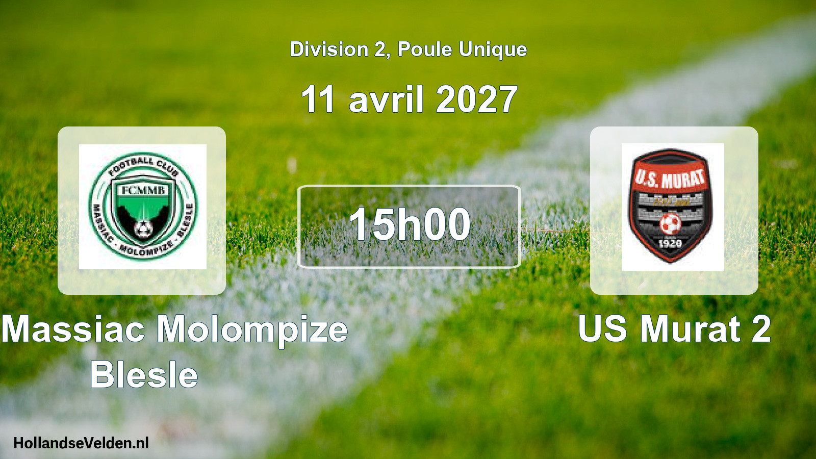 Match programmé: FC Massiac Molompize Blesle - US Murat 2 (11 avril 2027)