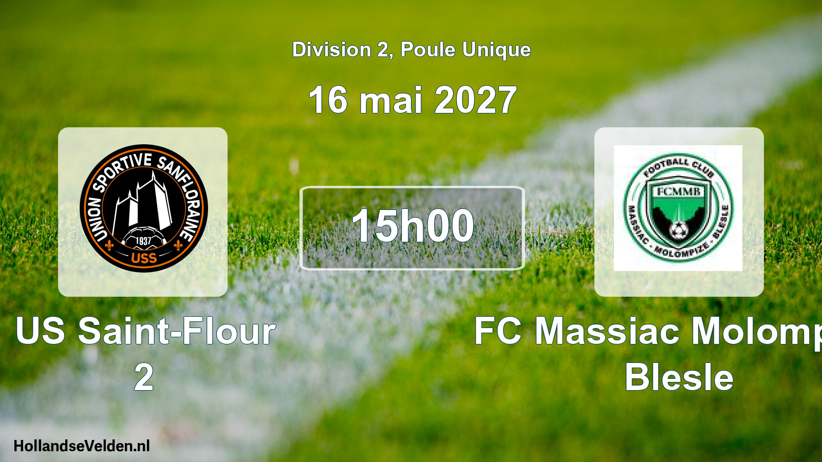 Match programmé: US Saint-Flour 2 - FC Massiac Molompize Blesle (16 mai 2027)