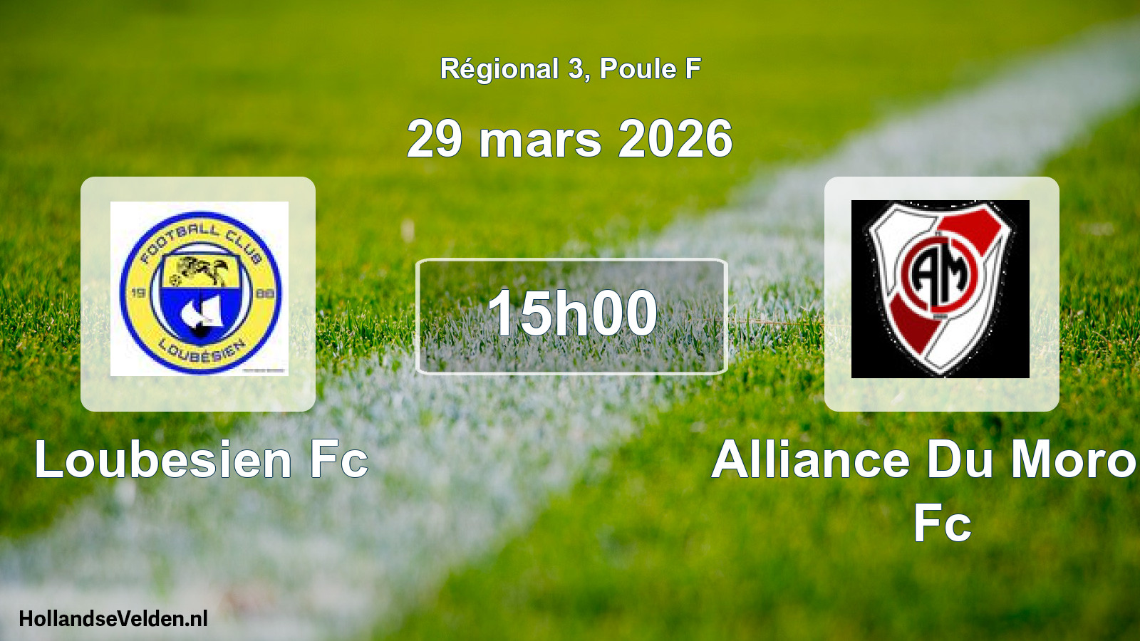 Scheduled Match: Loubesien Fc - Alliance Du Moron Fc (29 March 2026)