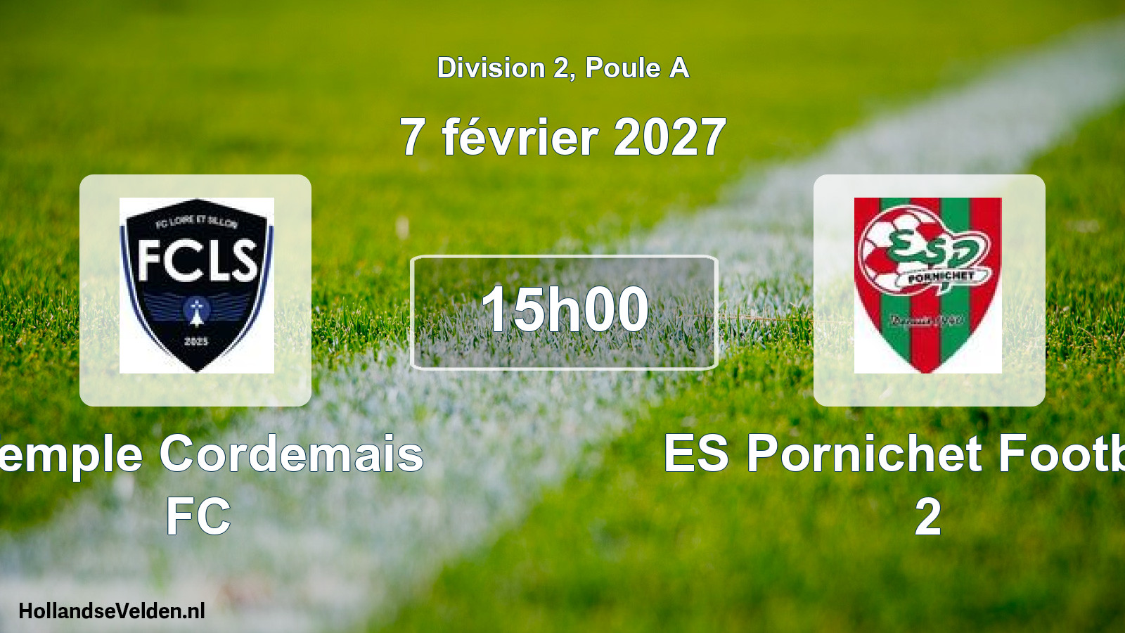 Scheduled Match: Temple Cordemais FC - ES Pornichet Football 2 (7 February 2027)
