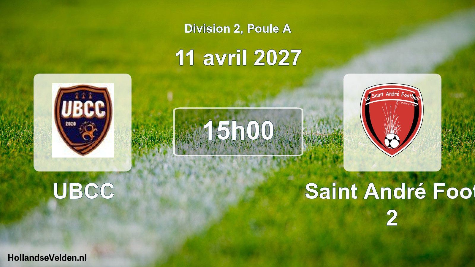 Scheduled Match: UBCC - Saint André Foot 2 (11 April 2027)