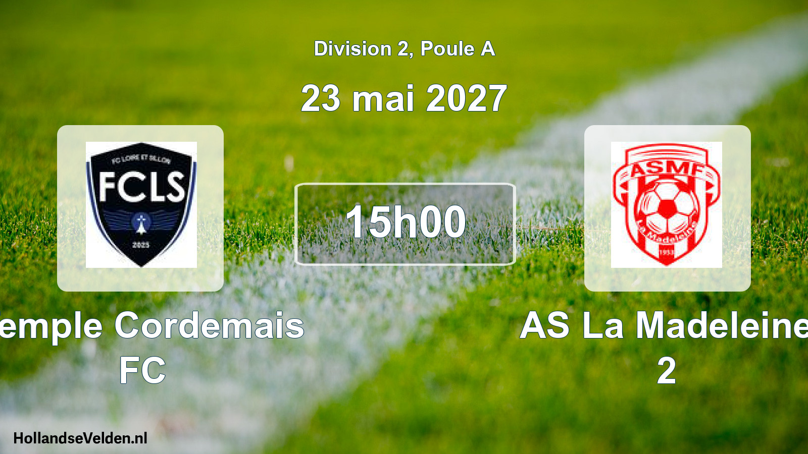 Scheduled Match: Temple Cordemais FC - AS La Madeleine 2 (23 May 2027)