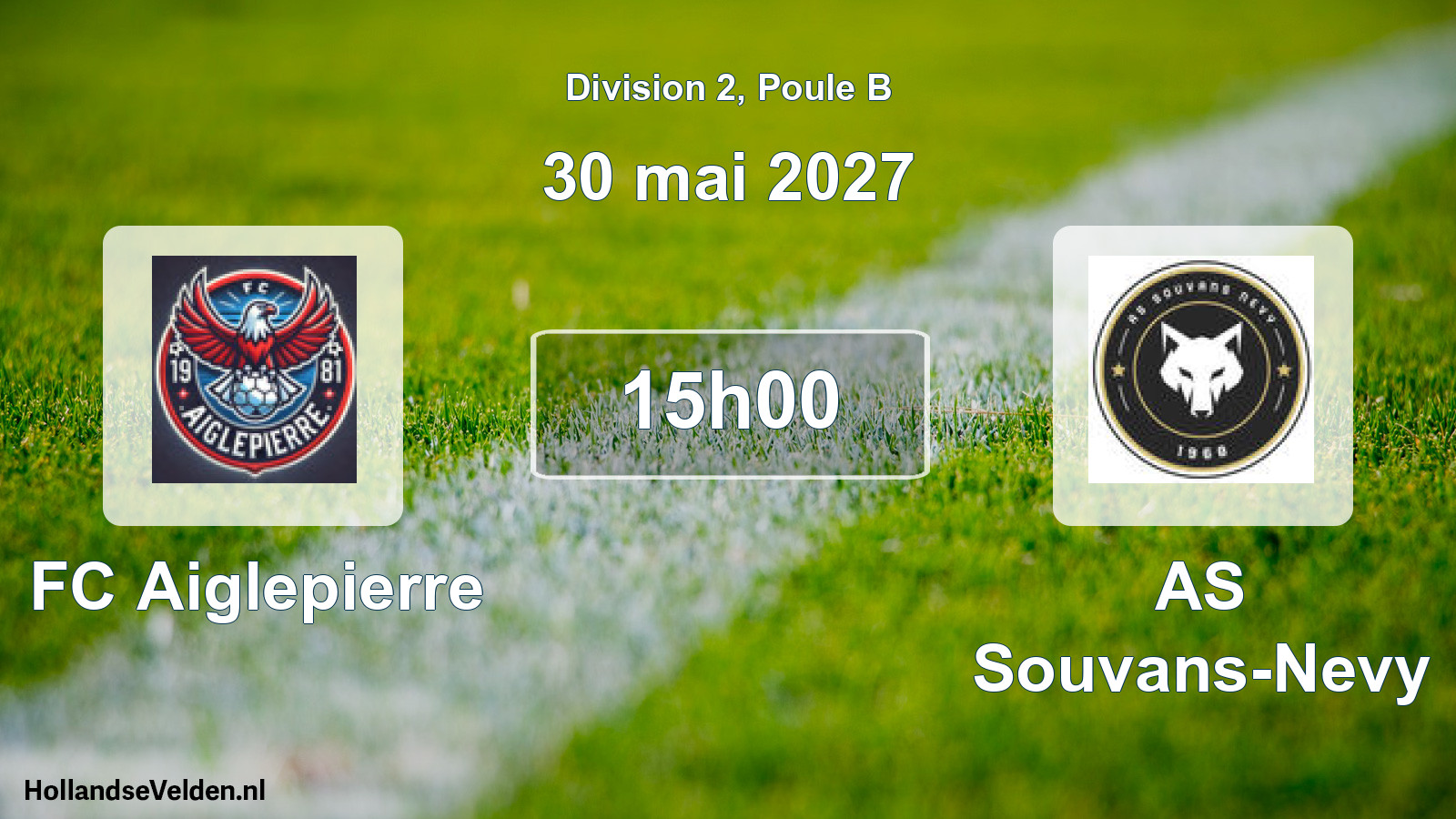 Match programmé: FC Aiglepierre - AS Souvans-Nevy (30 mai 2027)