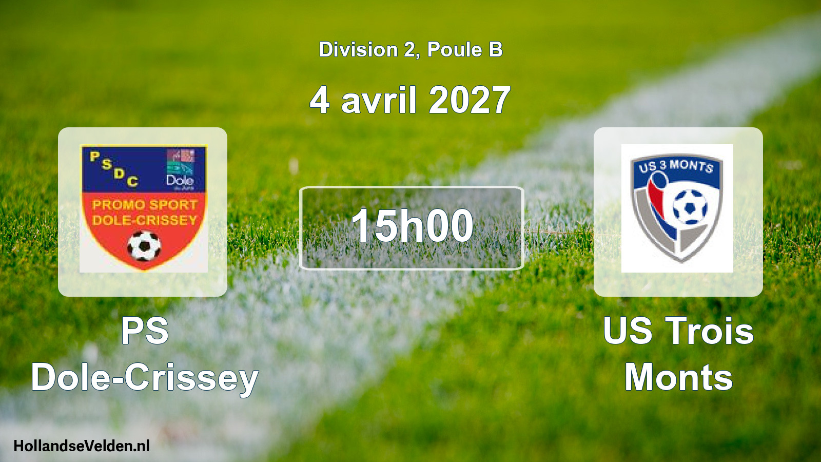 Match programmé: PS Dole-Crissey - US Trois Monts (4 avril 2027)