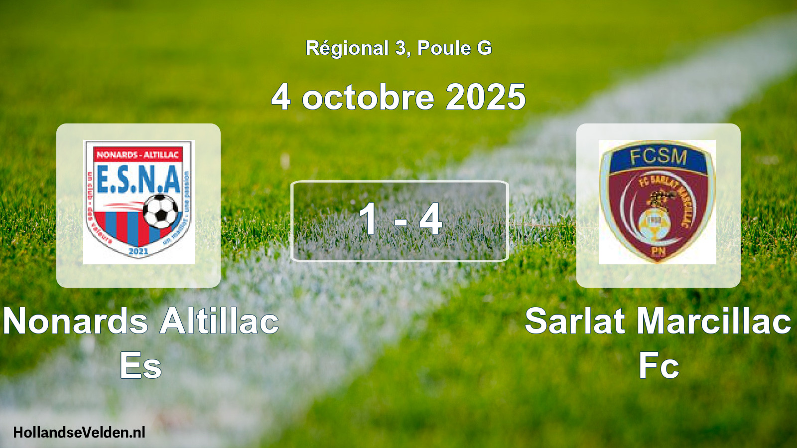 Total number of matches played: Nonards Altillac Es - Sarlat Marcillac Fc 1 - 4 (4 October 2025)