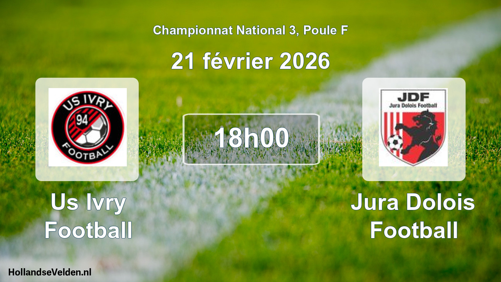Scheduled Match: Us Ivry Football - Jura Dolois Football (21 February 2026)