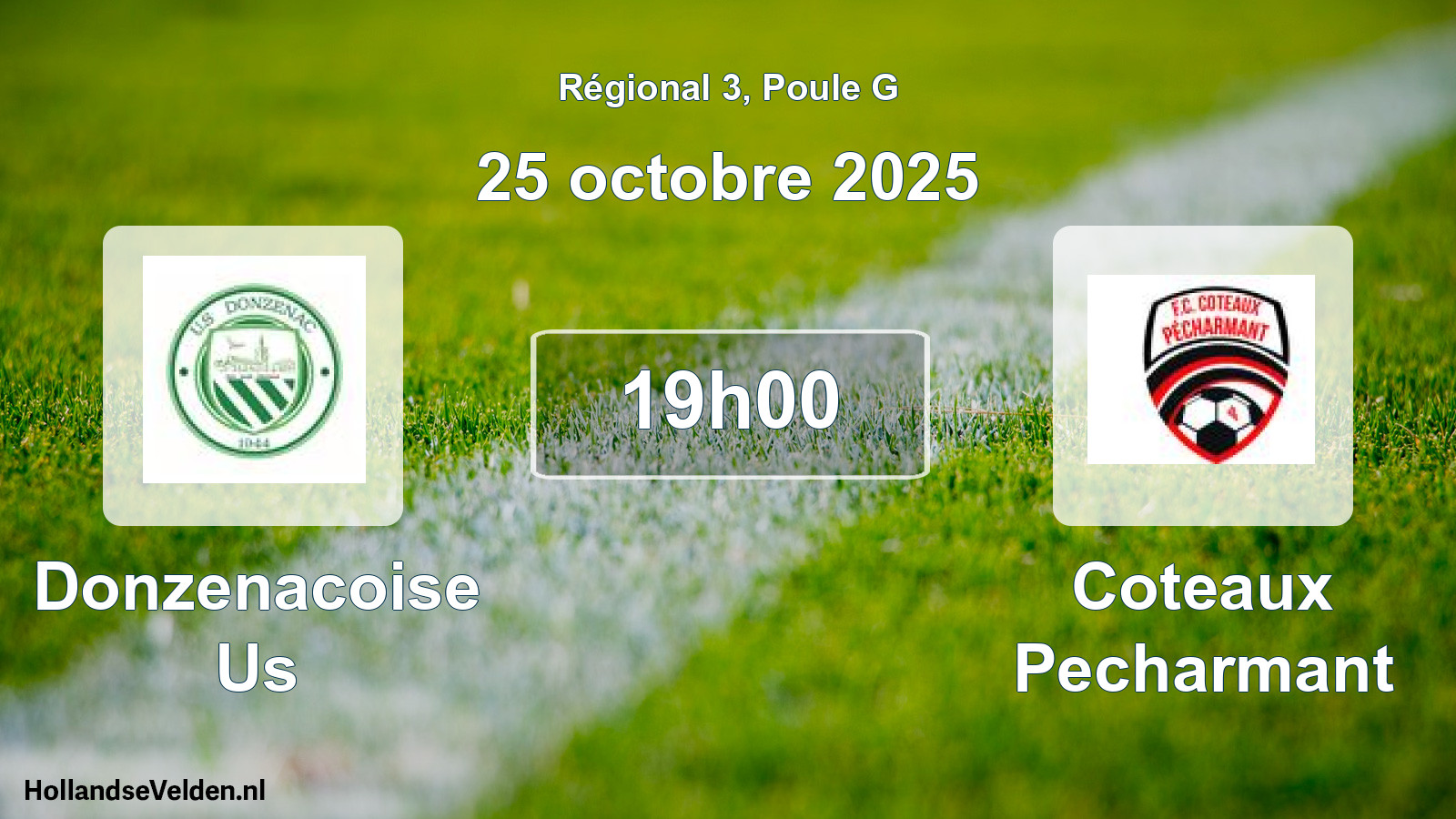Geplande wedstrijd: Donzenacoise Us - Coteaux Pecharmant (25 octobre 2025)