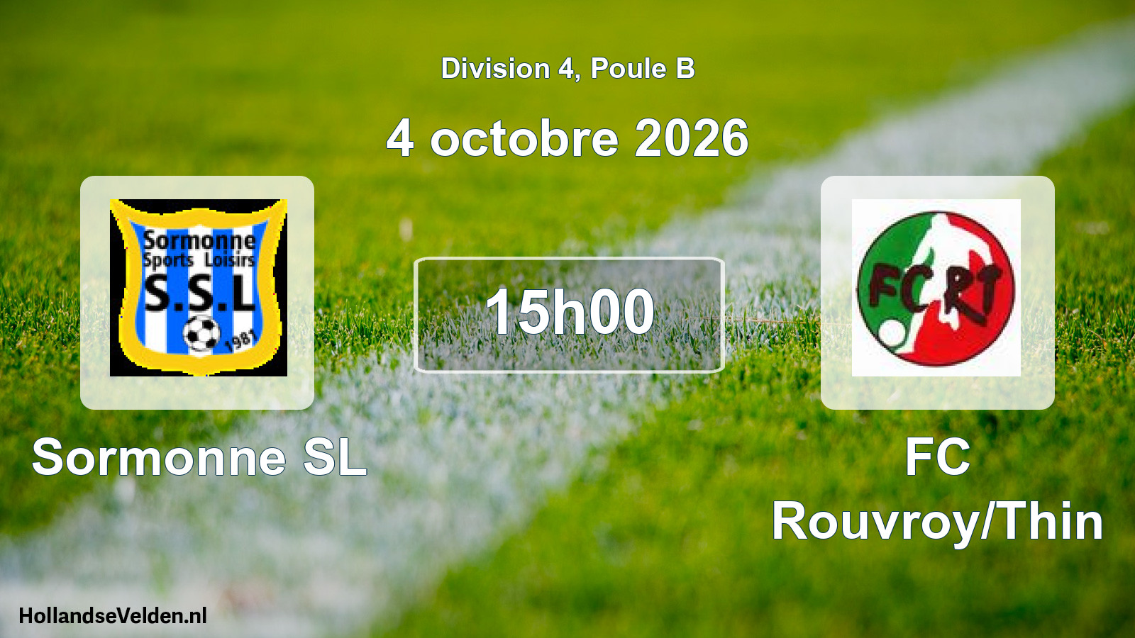Scheduled Match: Sormonne SL - FC Rouvroy/Thin (4 October 2026)