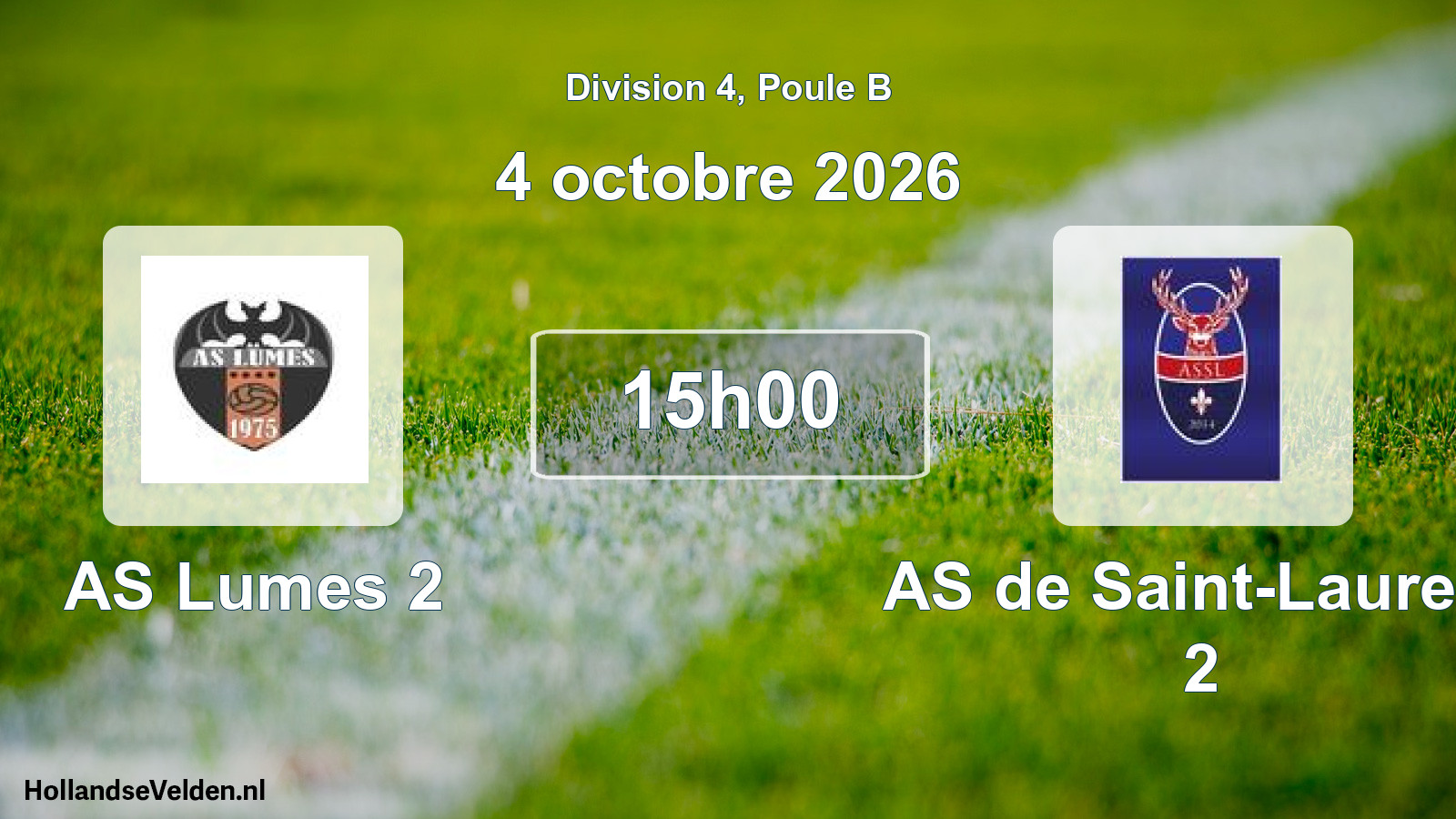 Match programmé: AS Lumes 2 - AS de Saint-Laurent 2 (4 octobre 2026)