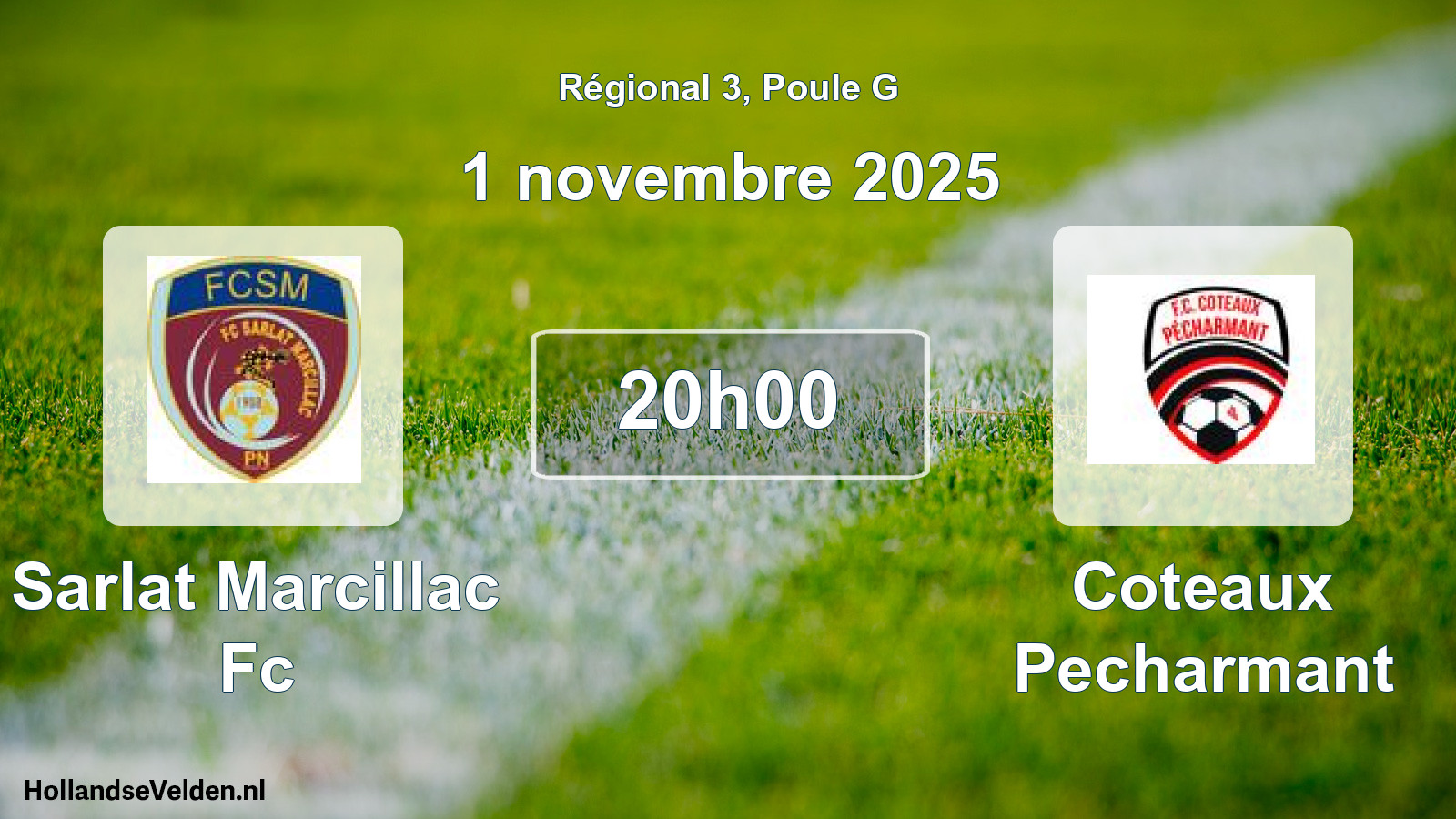 Geplande wedstrijd: Sarlat Marcillac Fc - Coteaux Pecharmant (1 november 2025)