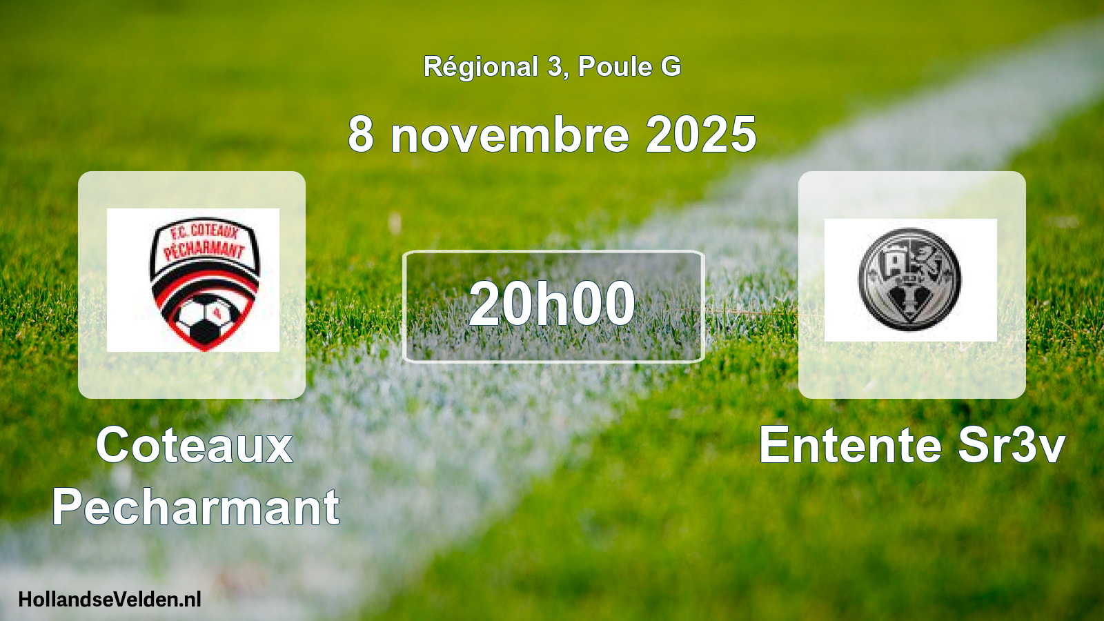 Geplande wedstrijd: Coteaux Pecharmant - Entente Sr3v (8 novembre 2025)