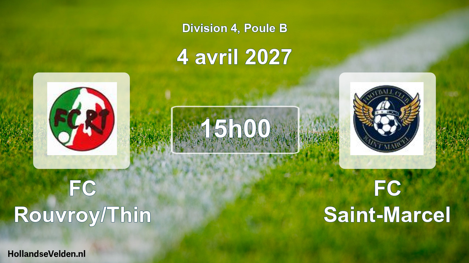 Match programmé: FC Rouvroy/Thin - FC Saint-Marcel (4 avril 2027)