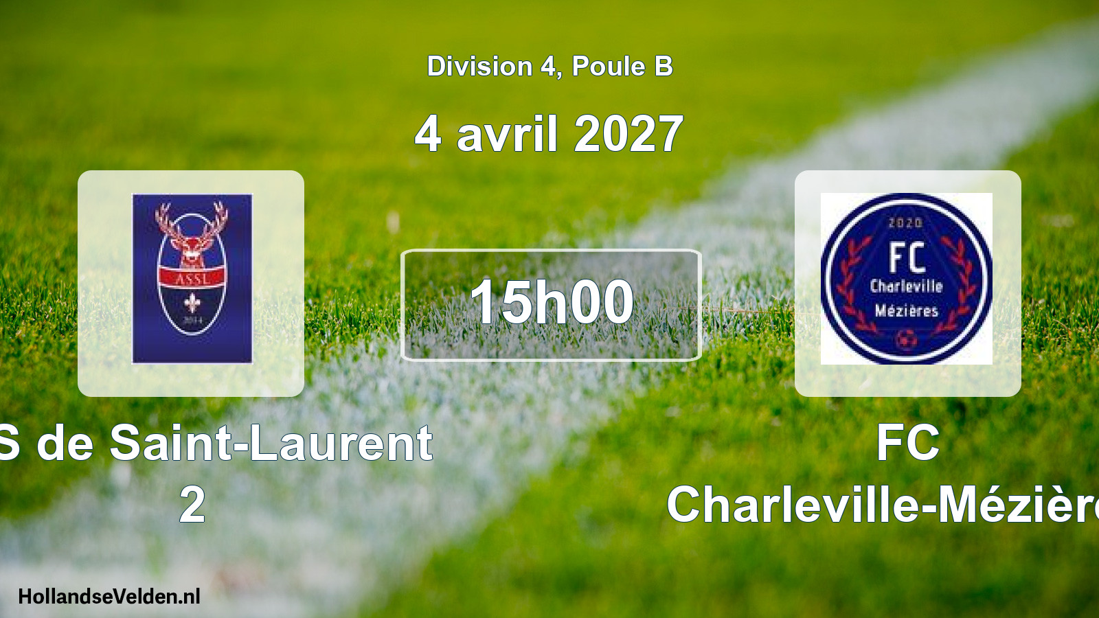 Match programmé: AS de Saint-Laurent 2 - FC Charleville-Mézières (4 avril 2027)