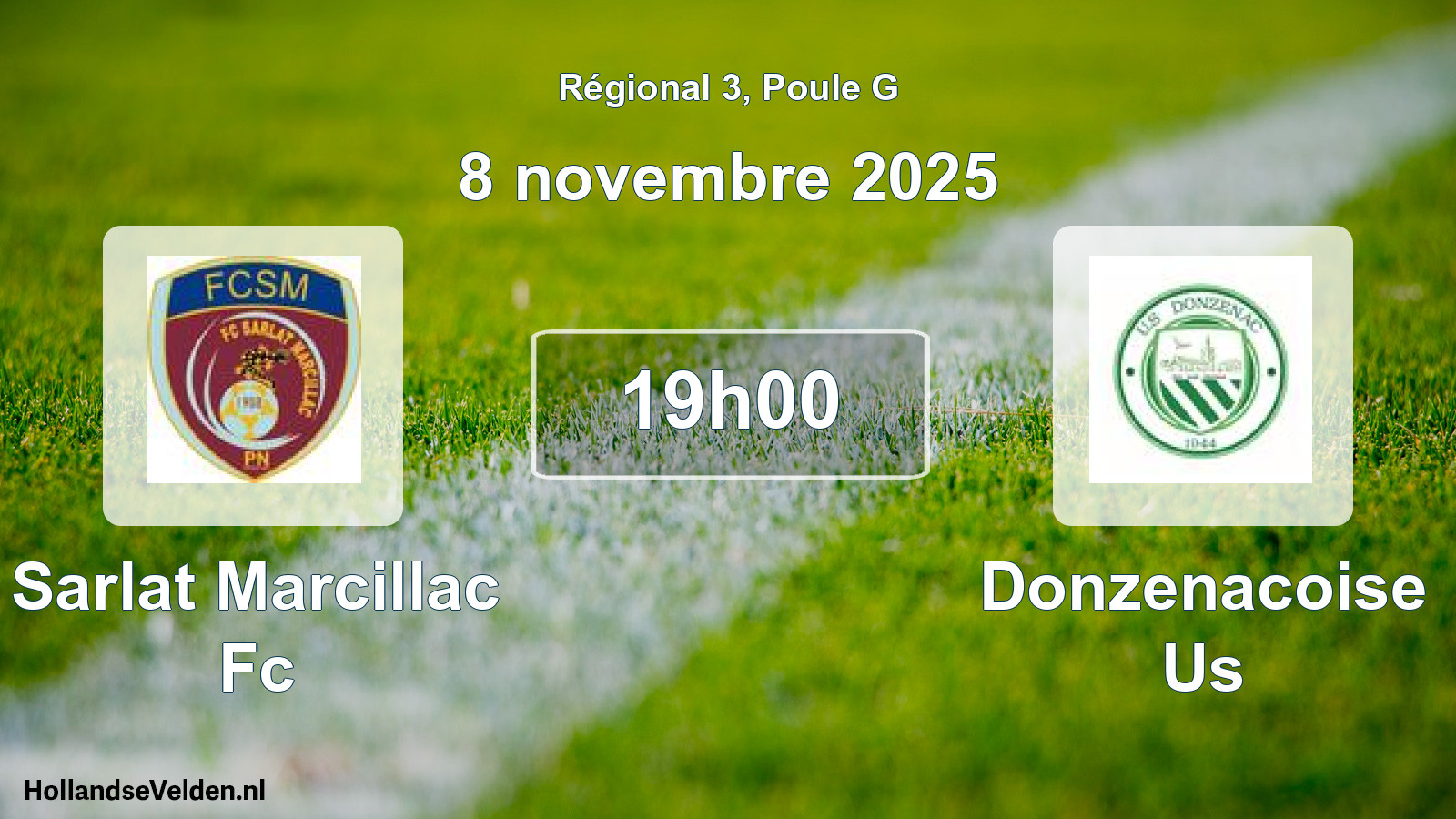 Geplande wedstrijd: Sarlat Marcillac Fc - Donzenacoise Us (8 november 2025)