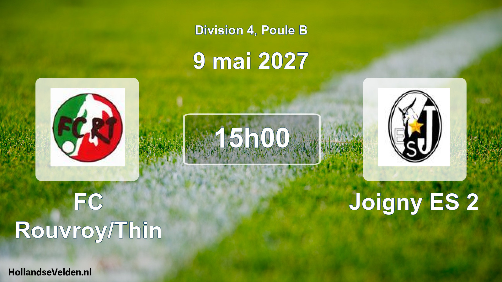 Match programmé: FC Rouvroy/Thin - Joigny ES 2 (9 mai 2027)