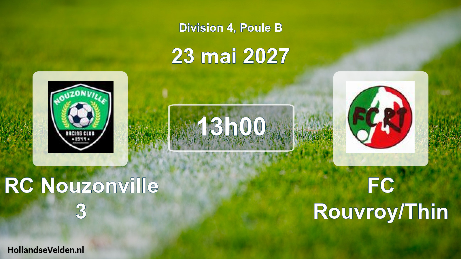 Match programmé: RC Nouzonville 3 - FC Rouvroy/Thin (23 mai 2027)