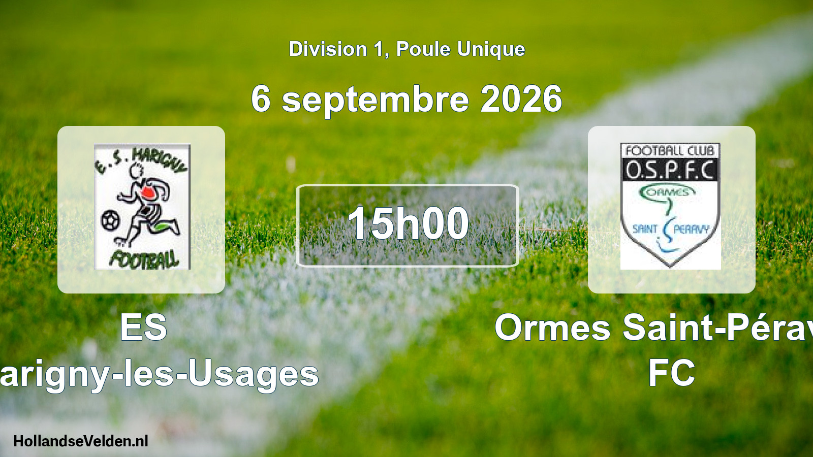 Scheduled Match: ES Marigny-les-Usages - Ormes Saint-Péravy FC (6 September 2026)