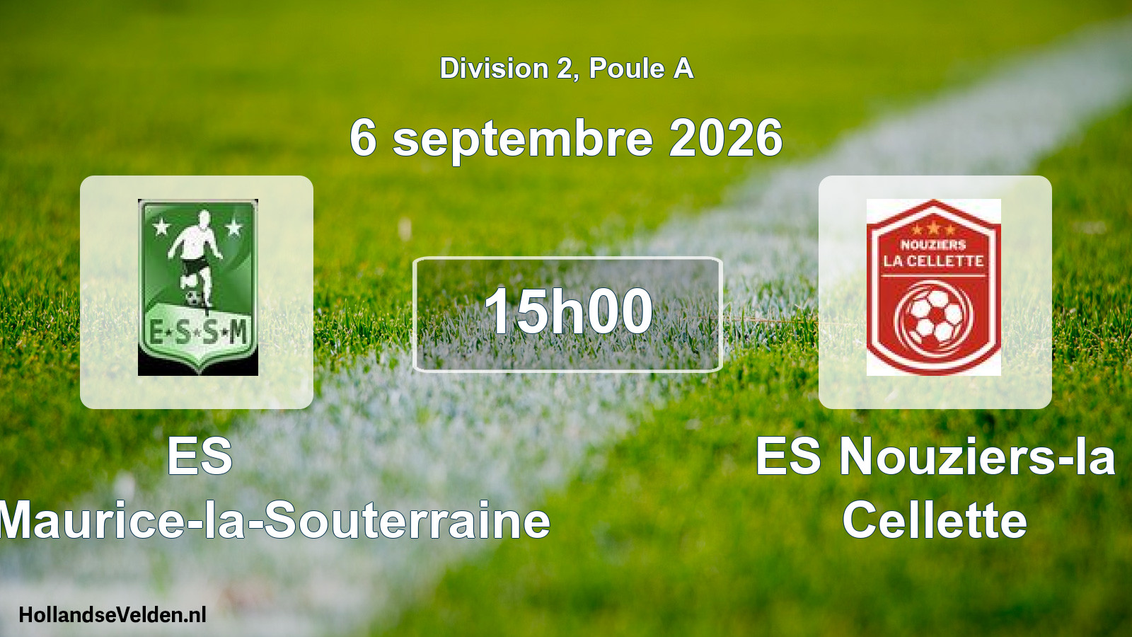 Scheduled Match: ES Saint-Maurice-la-Souterraine - ES Nouziers-la Cellette (6 September 2026)