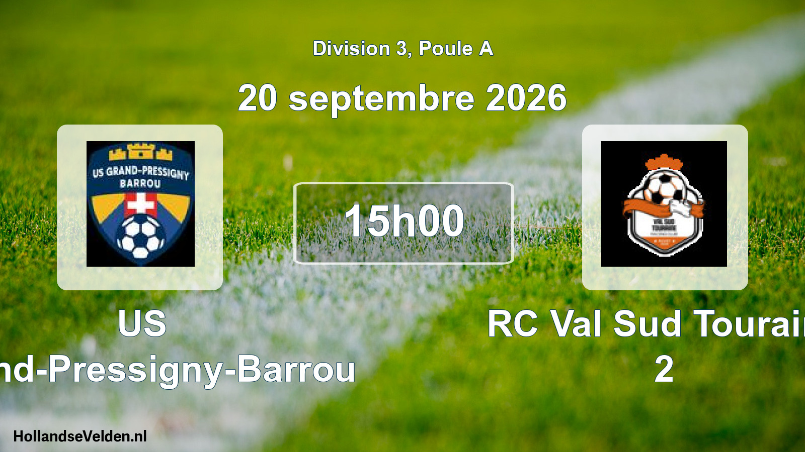 Scheduled Match: US Grand-Pressigny-Barrou - RC Val Sud Touraine 2 (20 September 2026)