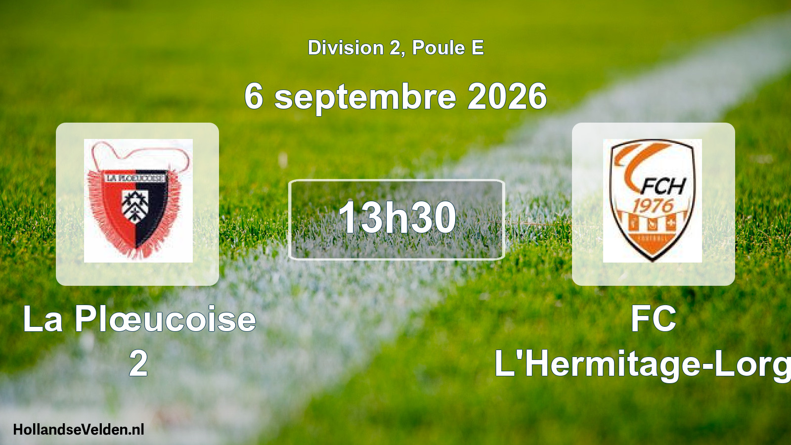 Match programmé: La Plœucoise 2 - FC L'Hermitage-Lorge (6 septembre 2026)
