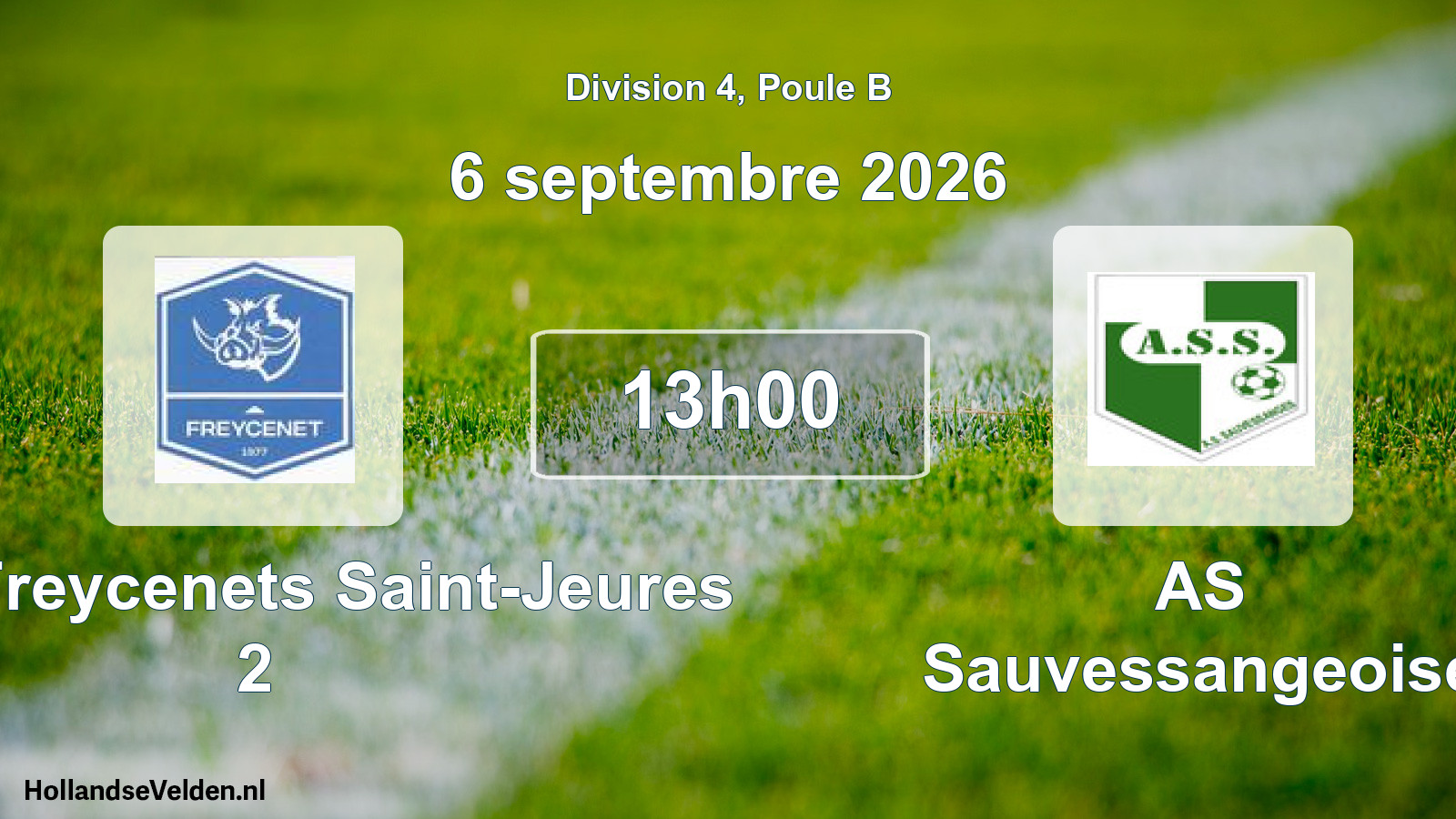 Geplande wedstrijd: FJEP Freycenets Saint-Jeures 2 - AS Sauvessangeoise (6 september 2026)