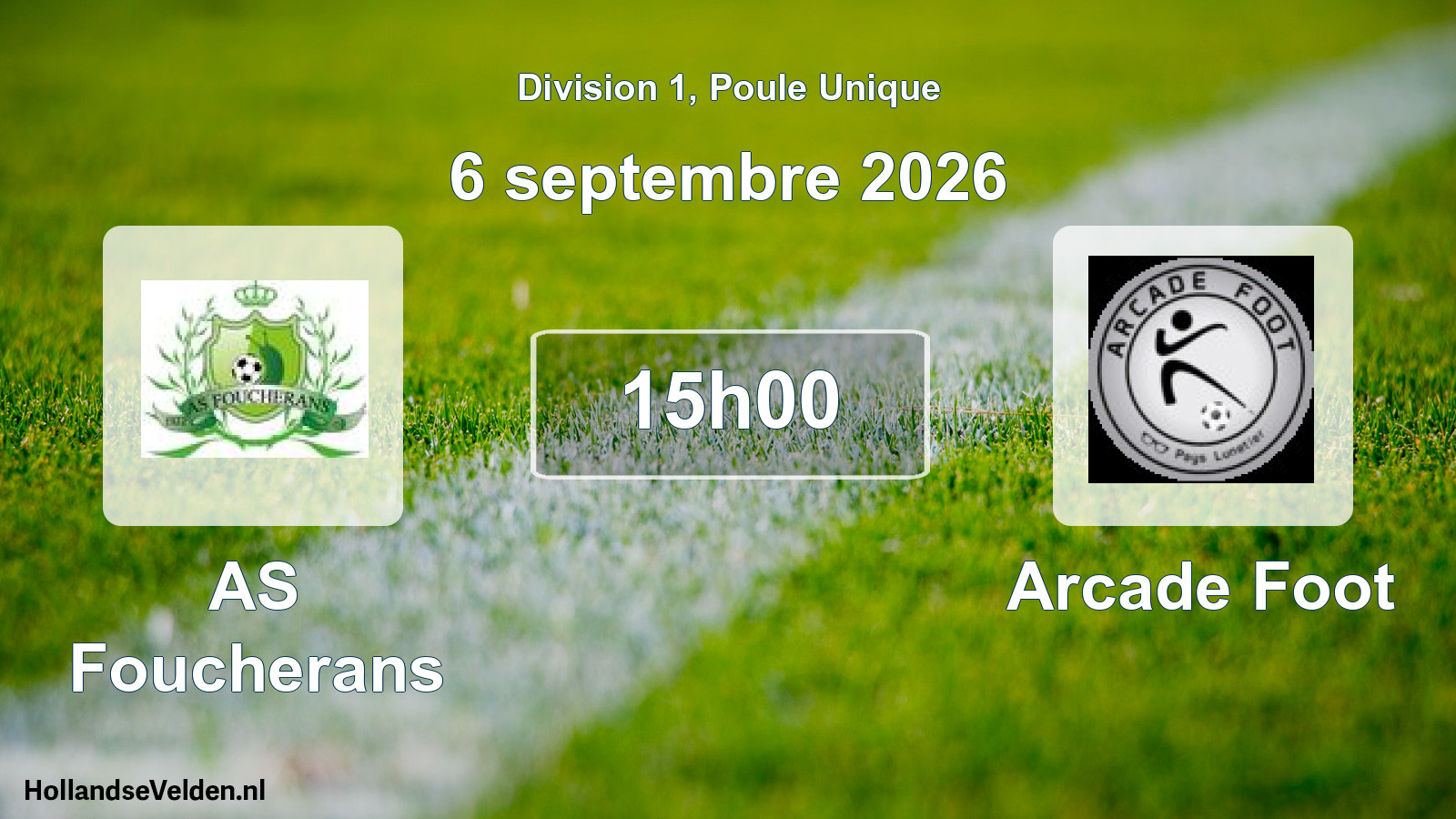 Geplande wedstrijd: AS Foucherans - Arcade Foot (6 september 2026)