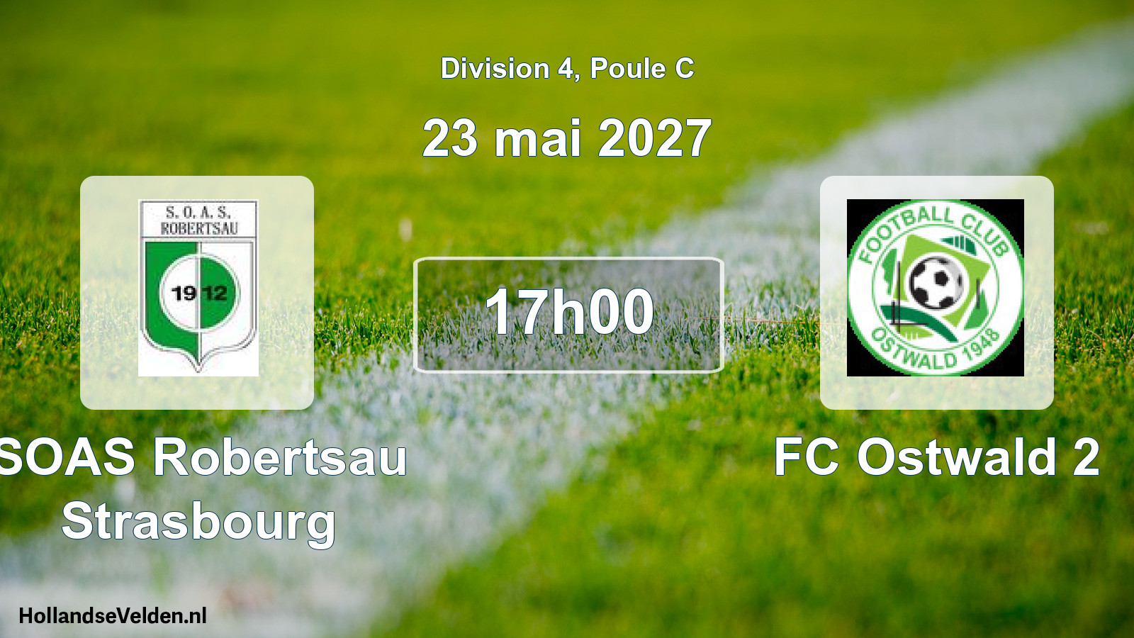 Match programmé: SOAS Robertsau Strasbourg - FC Ostwald 2 (23 mai 2027)