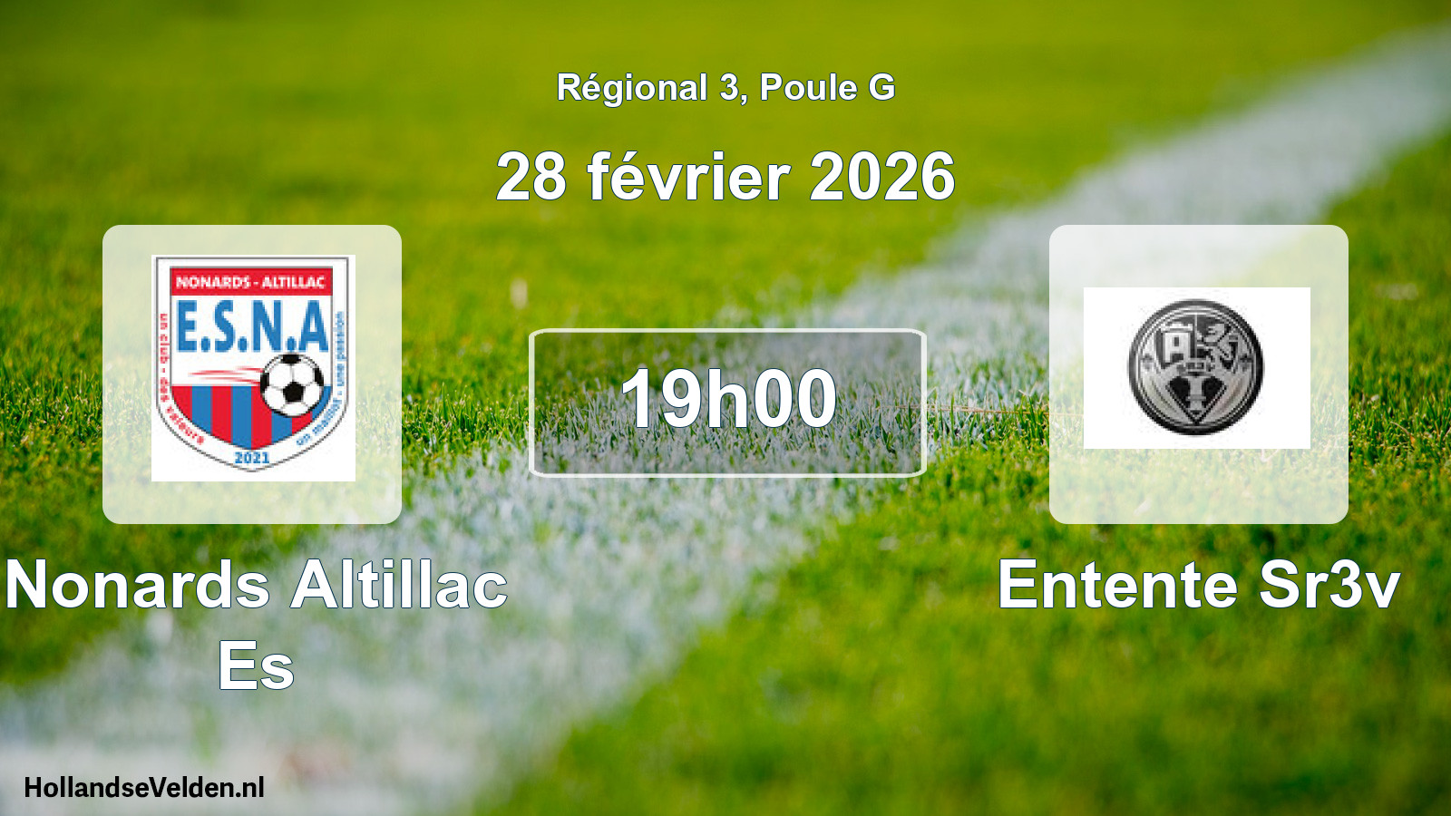Scheduled Match: Nonards Altillac Es - Entente Sr3v (28 February 2026)