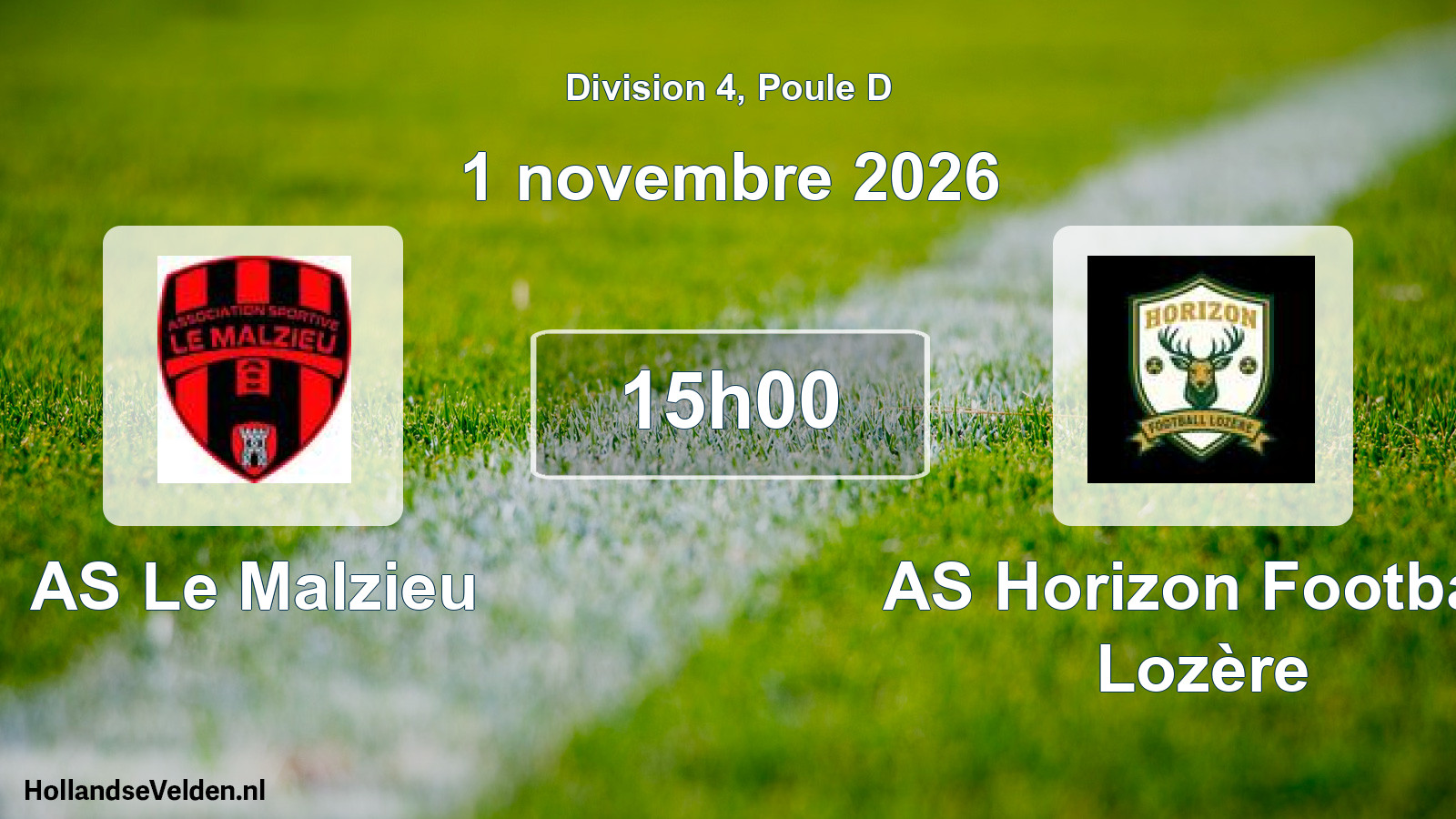 Match programmé: AS Le Malzieu - AS Horizon Football Lozère (1 novembre 2026)