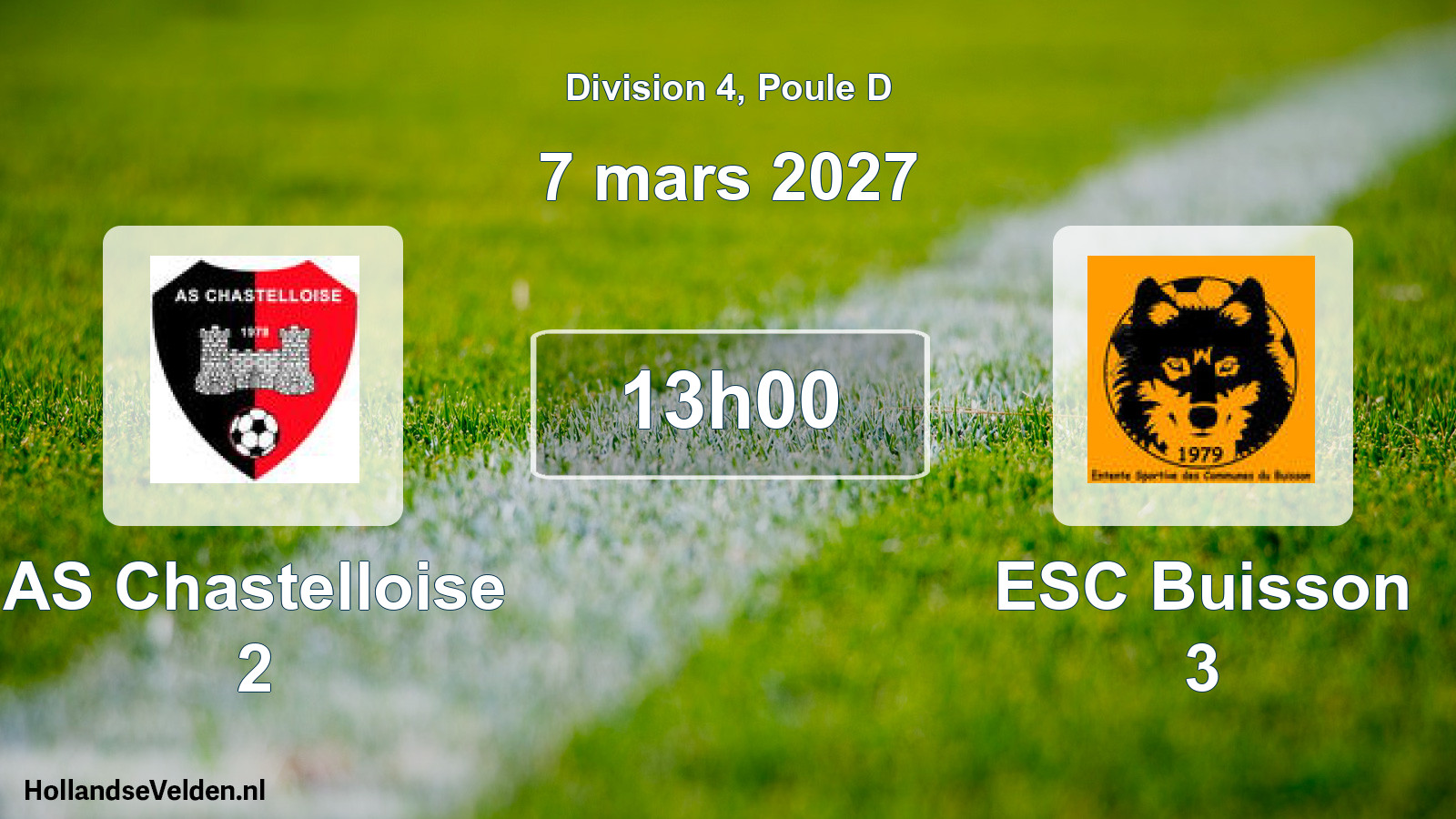 Match programmé: AS Chastelloise 2 - ESC Buisson 3 (7 mars 2027)