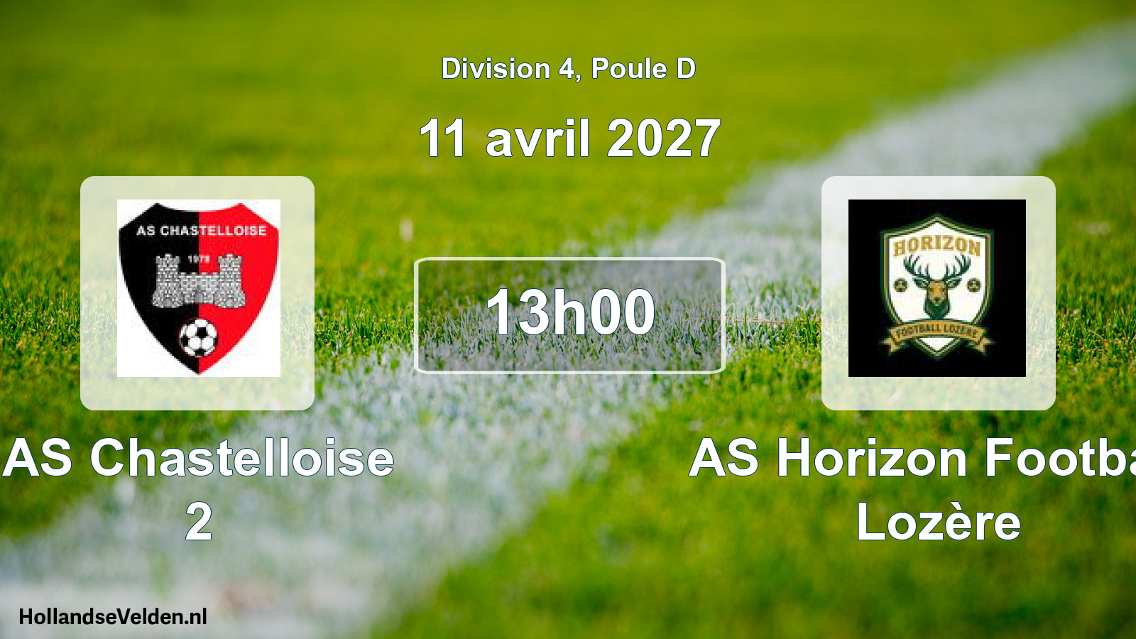 Match programmé: AS Chastelloise 2 - AS Horizon Football Lozère (11 avril 2027)