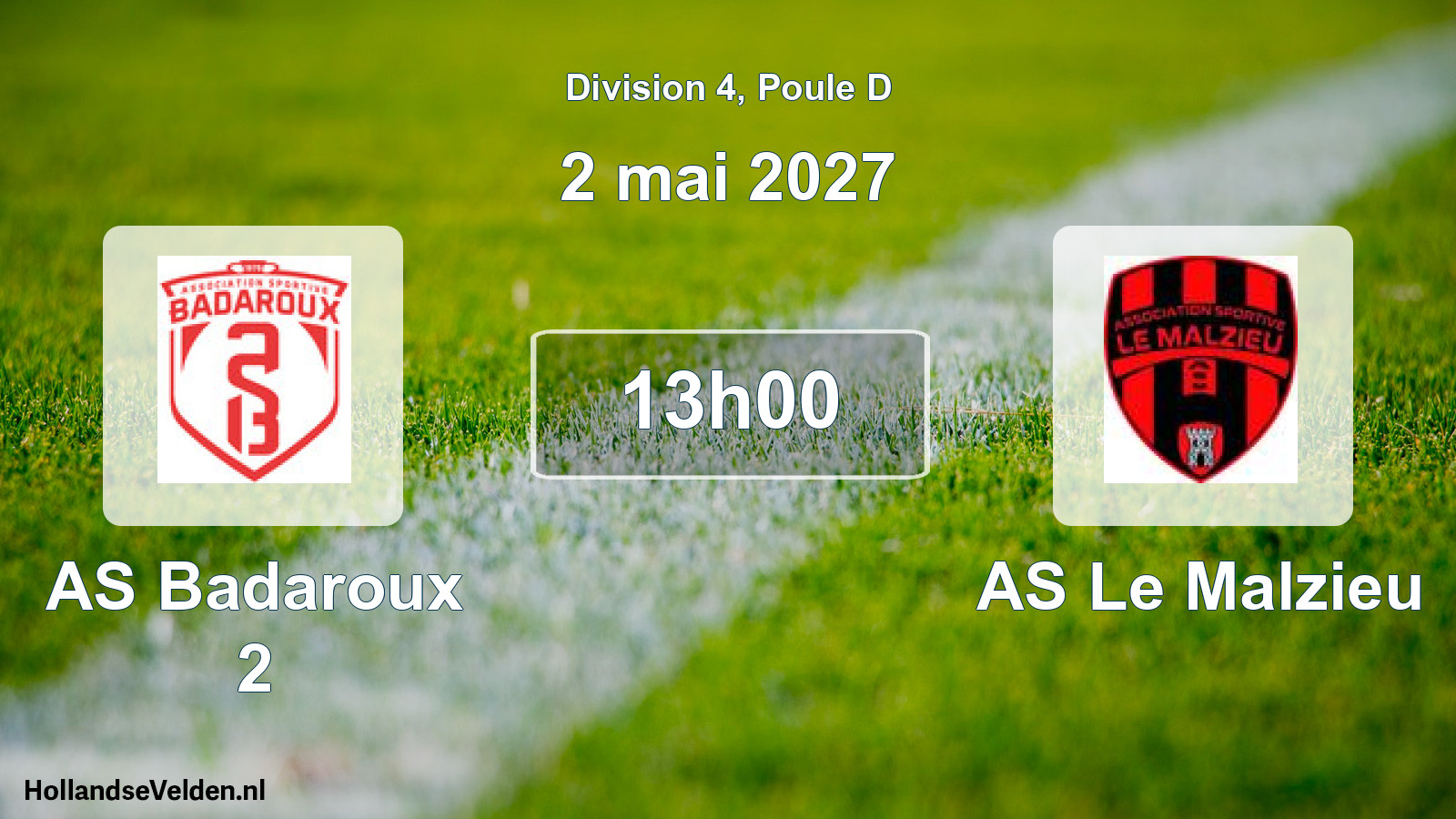 Match programmé: AS Badaroux 2 - AS Le Malzieu (2 mai 2027)