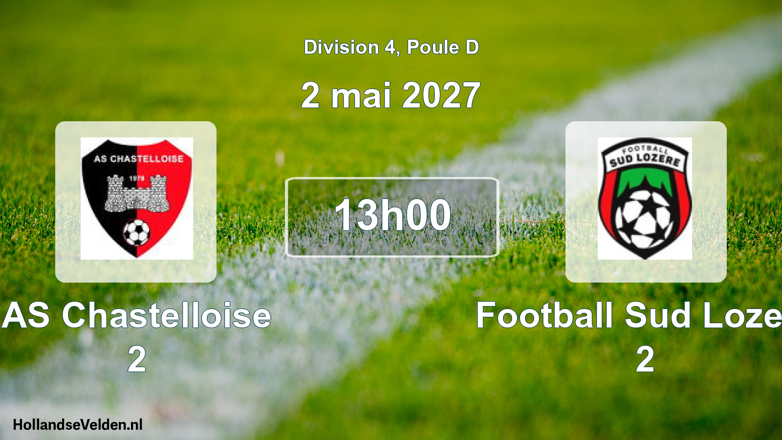 Match programmé: AS Chastelloise 2 - Football Sud Lozere 2 (2 mai 2027)