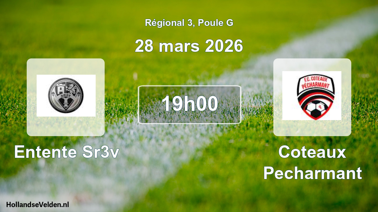 Geplande wedstrijd: Entente Sr3v - Coteaux Pecharmant (28 maart 2026)