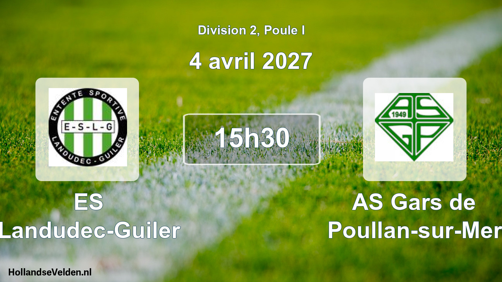 Match programmé: ES Landudec-Guiler - AS Gars de Poullan-sur-Mer (4 avril 2027)