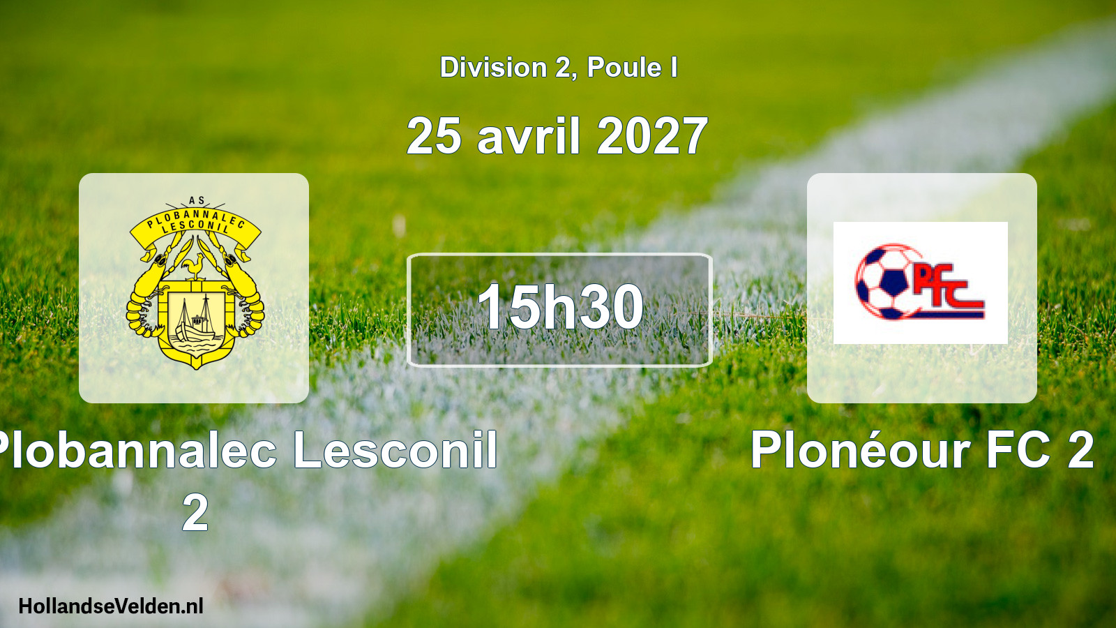 Match programmé: AS Plobannalec Lesconil 2 - Plonéour FC 2 (25 avril 2027)