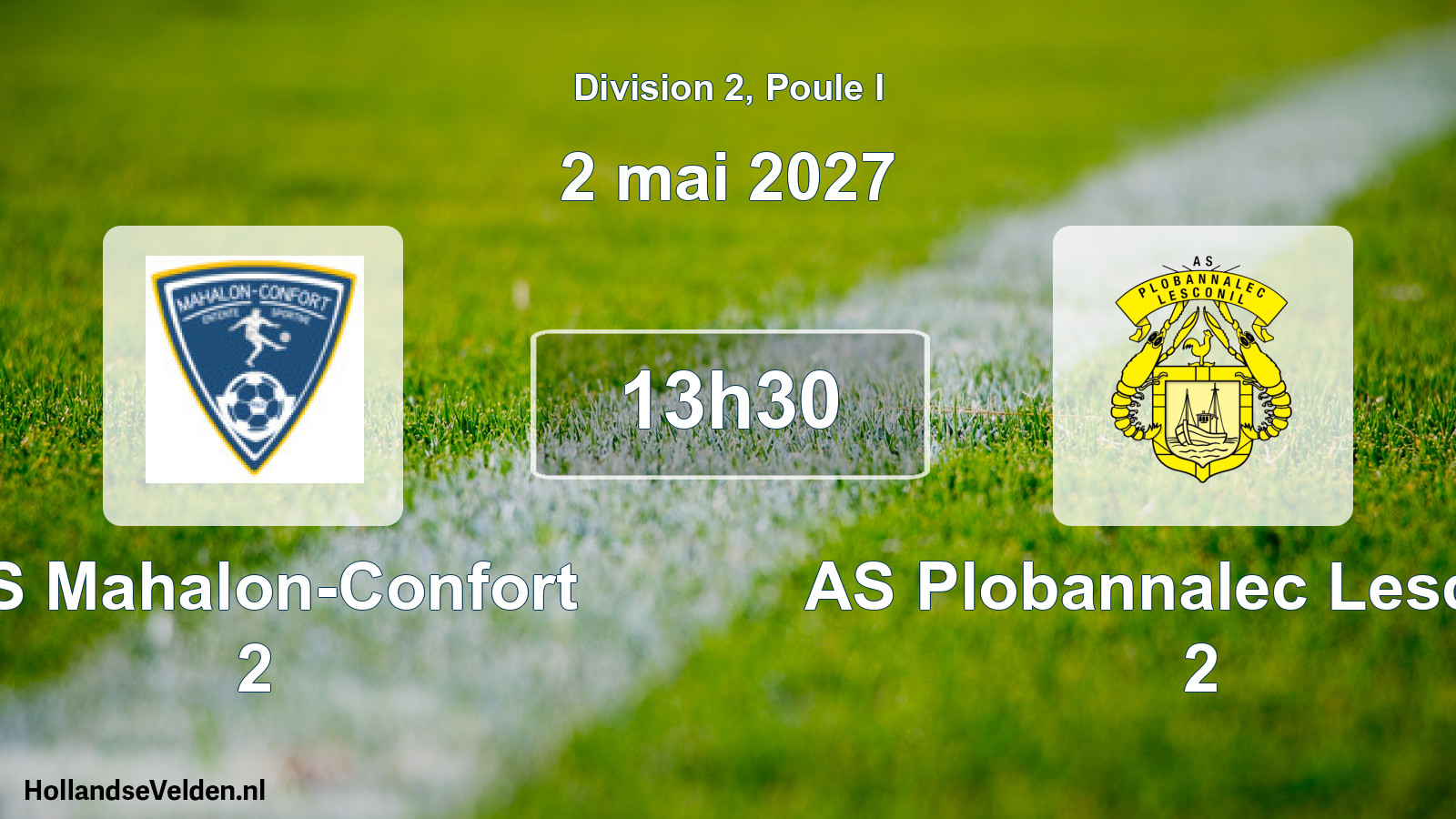 Match programmé: ES Mahalon-Confort 2 - AS Plobannalec Lesconil 2 (2 mai 2027)