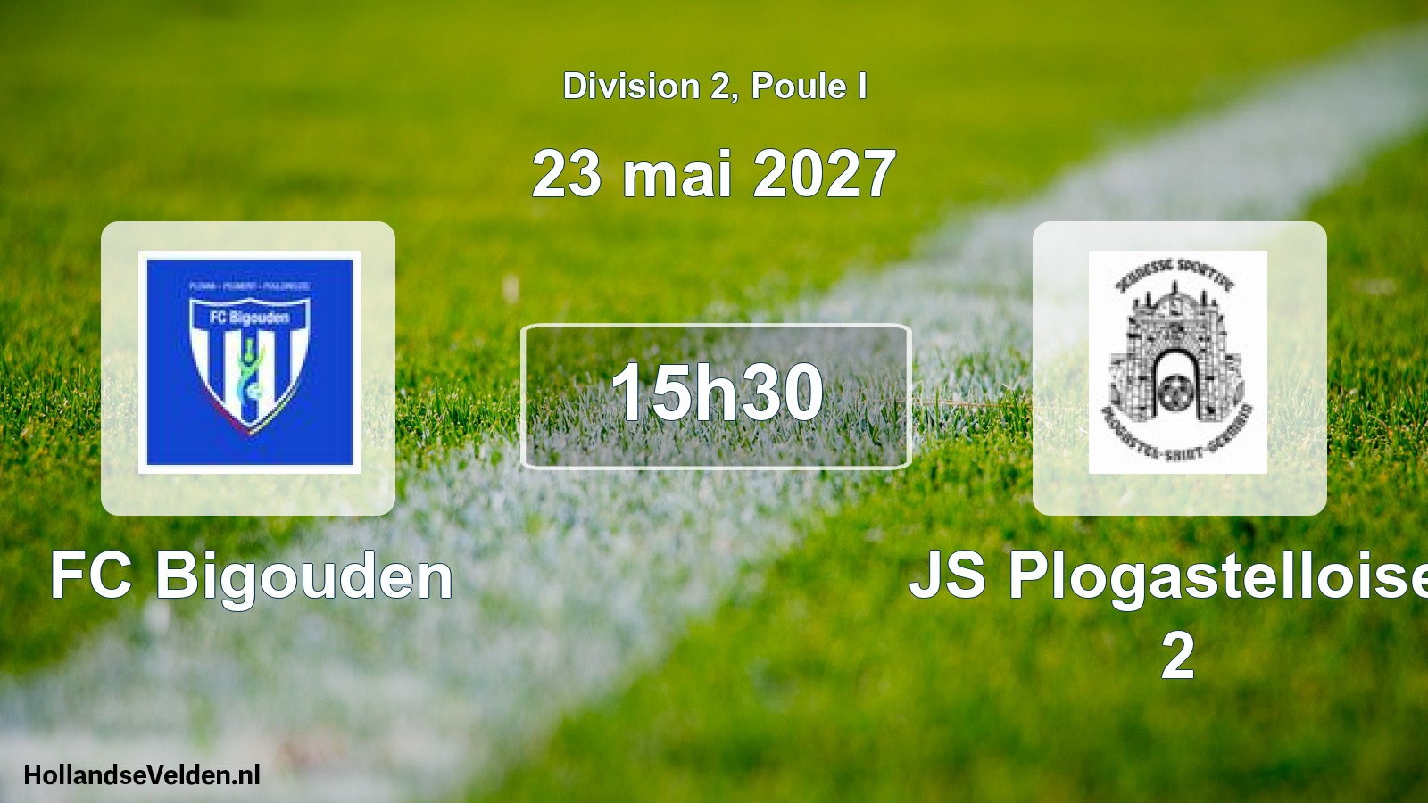 Match programmé: FC Bigouden - JS Plogastelloise 2 (23 mai 2027)