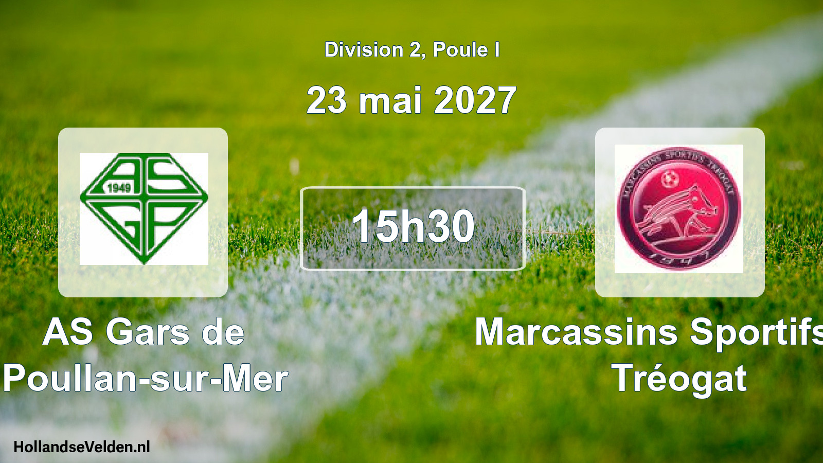 Match programmé: AS Gars de Poullan-sur-Mer - Marcassins Sportifs de Tréogat (23 mai 2027)