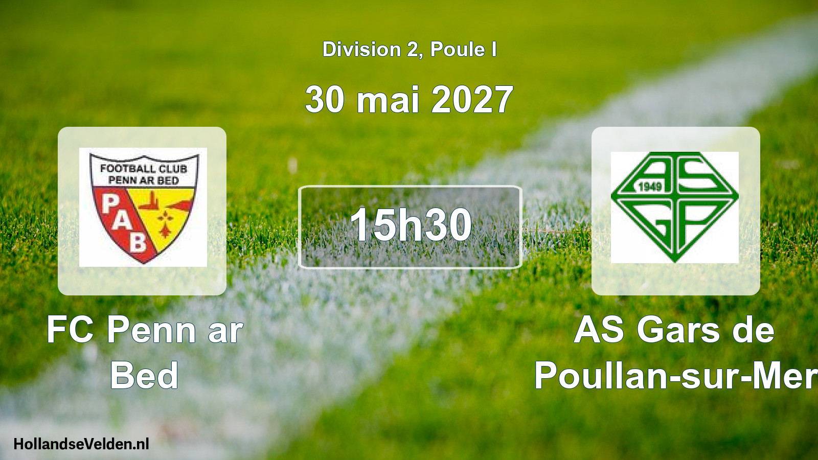 Match programmé: FC Penn ar Bed - AS Gars de Poullan-sur-Mer (30 mai 2027)