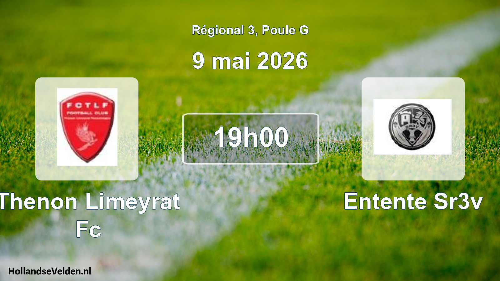 Geplande wedstrijd: Thenon Limeyrat Fc - Entente Sr3v (9 mai 2026)