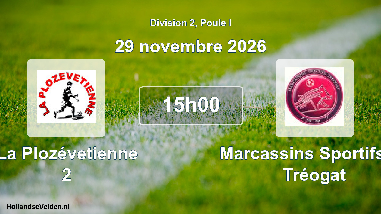 Match programmé: La Plozévetienne 2 - Marcassins Sportifs de Tréogat (29 novembre 2026)