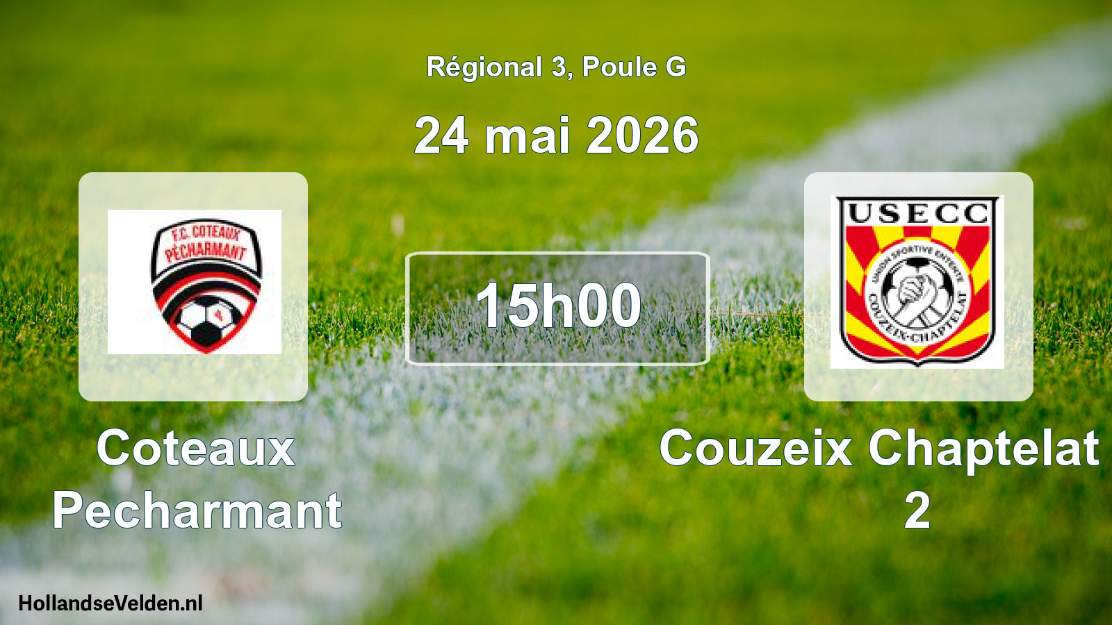 Geplande wedstrijd: Coteaux Pecharmant - Couzeix Chaptelat Us 2 (24 mai 2026)