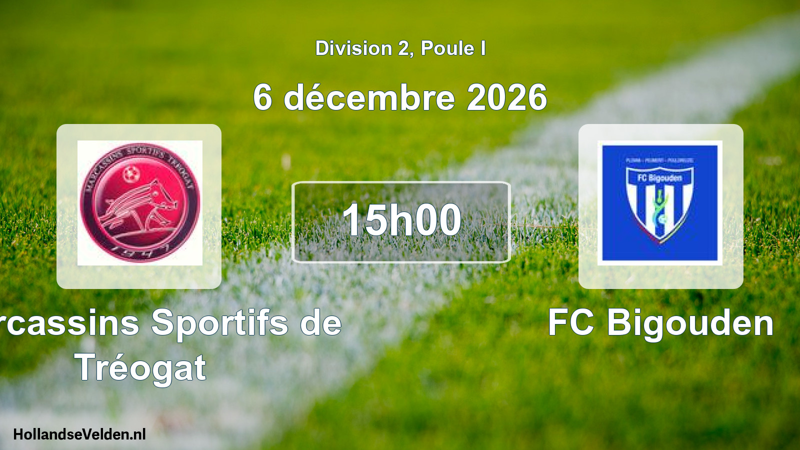 Match programmé: Marcassins Sportifs de Tréogat - FC Bigouden (6 décembre 2026)