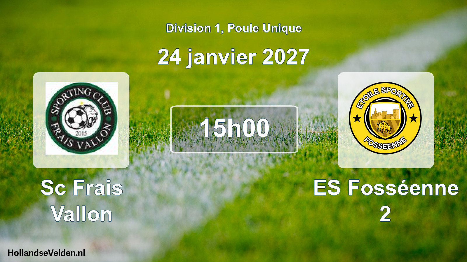 Match programmé: Sc Frais Vallon - ES Fosséenne 2 (24 janvier 2027)