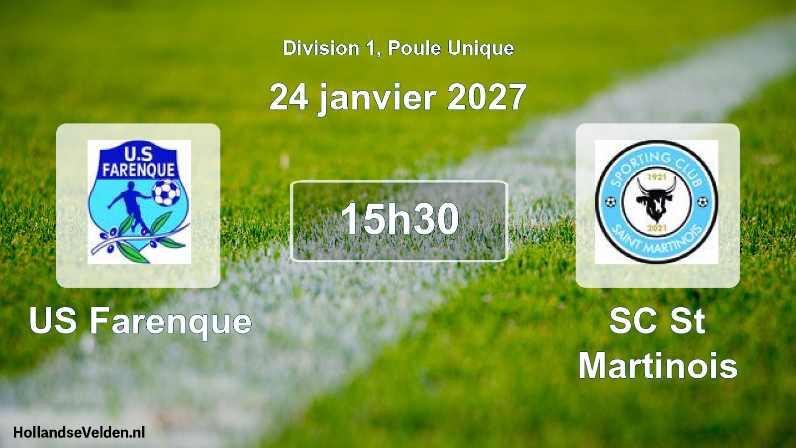 Match programmé: US Farenque - SC St Martinois (24 janvier 2027)
