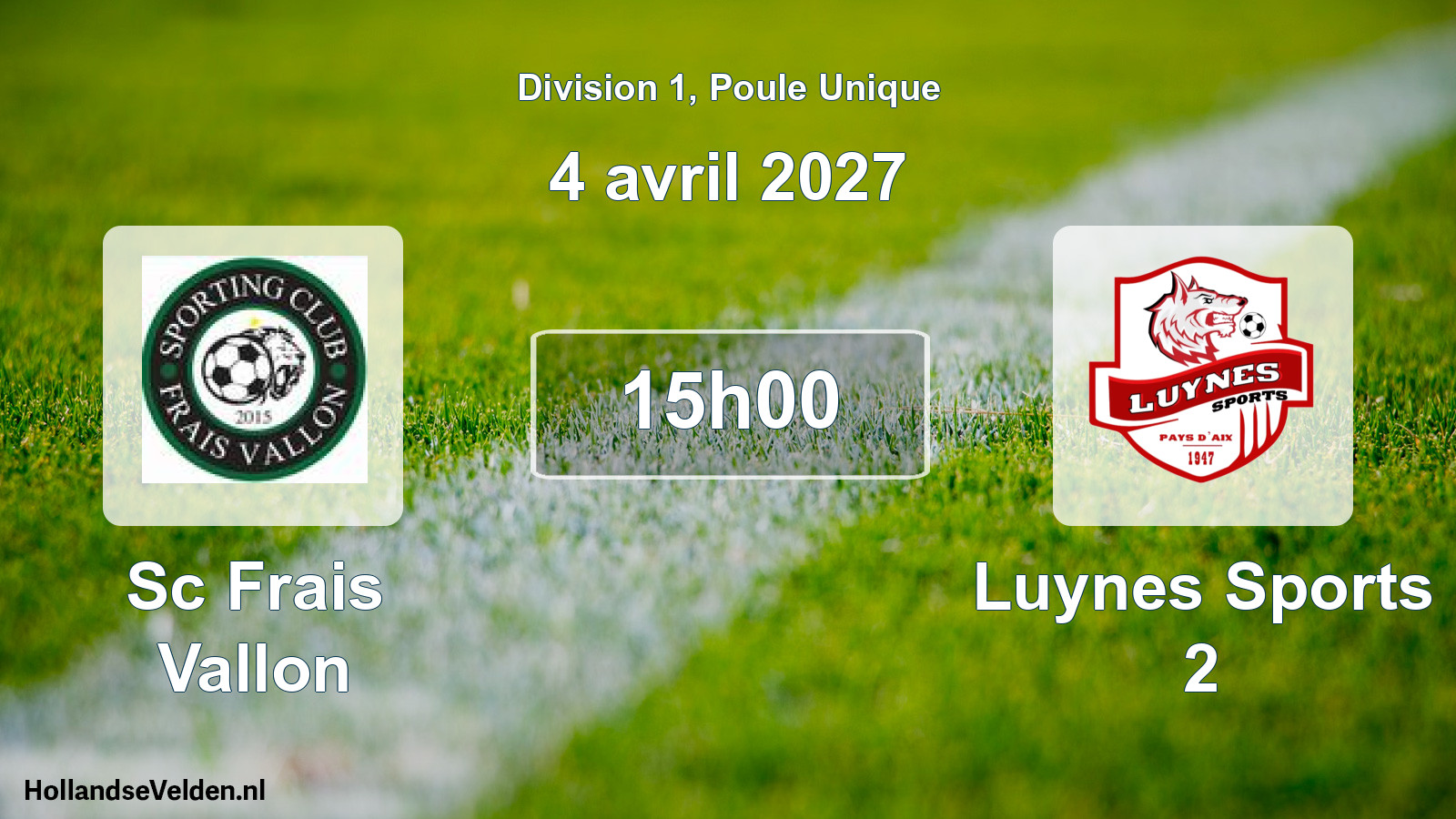 Geplande wedstrijd: Sc Frais Vallon - Luynes Sports 2 (4 april 2027)