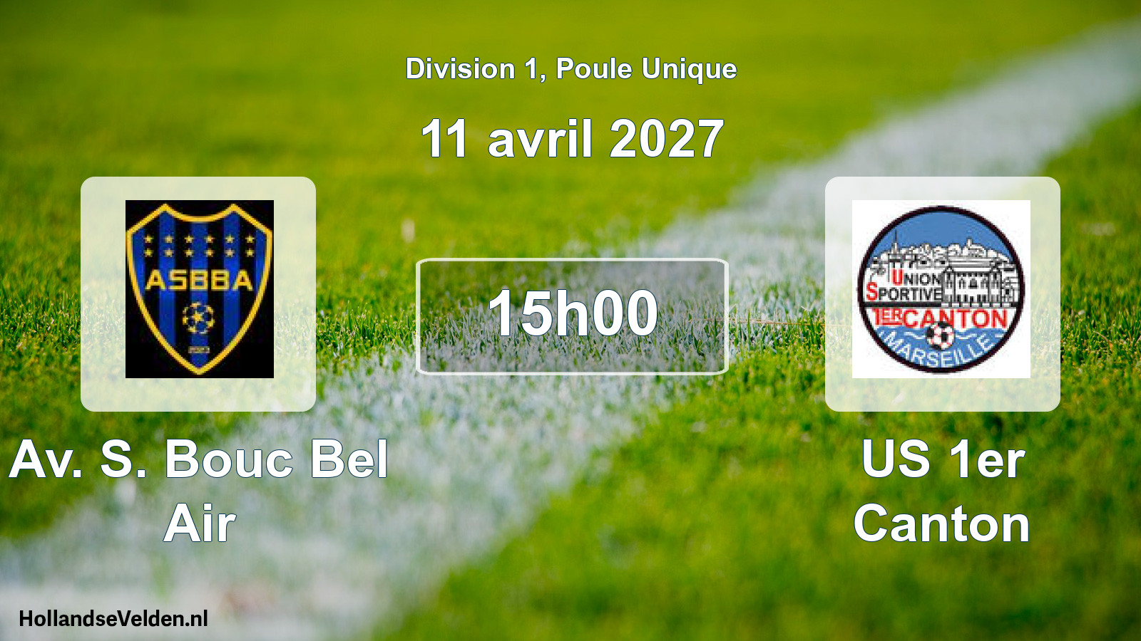 Match programmé: Av. S. Bouc Bel Air - US 1er Canton (11 avril 2027)